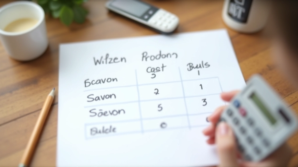 Tableau comparatif écrit à la main montrant les prix du vinaigre blanc et bicarbonate en magasin versus en vrac