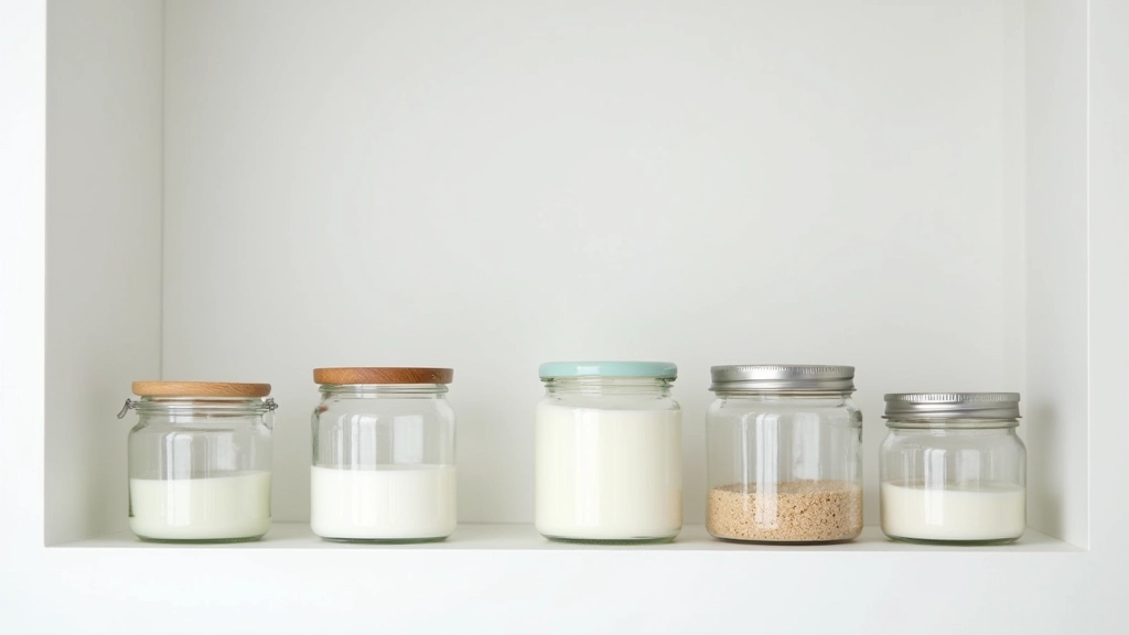 Collection de conteneurs réutilisables en verre et inox, organisés pour le shopping en vrac